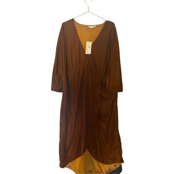 NWT Anthropologie Let Me Be Asymmetrical Velvet Dress 2XL - Picture 3 of 10